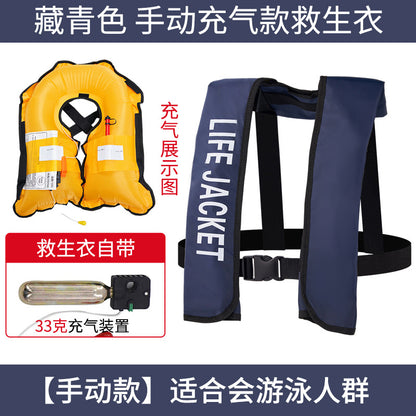 Chaleco Salvavavidas Inflable Automático para Adultos (CO₂ 33g) | Pesca, Lancha y Navegación | Alta Flotabilidad