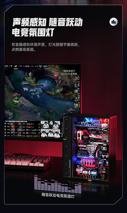 Rompecabezas ROKR Tridimensional LED automático de bloques de construcción de mundo paralelo, e-sports ciudad bloques de construcción hechos a mano