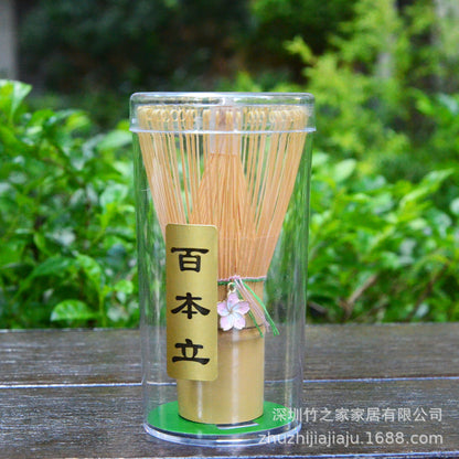 Kit Matcha Ceremonial Japonés: Batidor Chasen + Soporte + Cuchara + Pincel