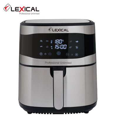 Cross-border large-capacity 8L multi-function touch-type smokeless and less oil stainless steel electric fryer household air fryer wholesale