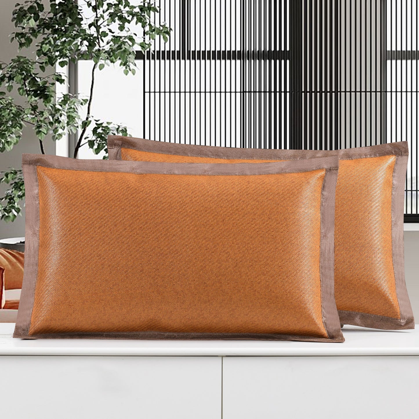 Fundas de almohada estera de verano funda de almohada de ratán de hielo funda de almohada bordada de ratán