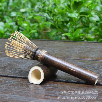 Kit Matcha Ceremonial Japonés: Batidor Chasen + Soporte + Cuchara + Pincel