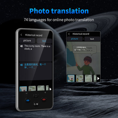 Traductor con Voz inteligente S85pro 139 idiomas, traducción mutua, teléfono móvil, traductor de fotos y conversaciones sin conexión