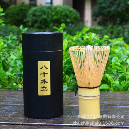 Kit Matcha Ceremonial Japonés: Batidor Chasen + Soporte + Cuchara + Pincel