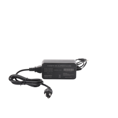 Fuente de poder con Cables de Extensión para Mayor Alcance 12 Vcc / 5 Amperes / Profesional / 0.5 metros a la toma de alimentación / 0.5 metros a la