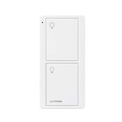 Control remoto inalámbrico Pico de 2 botones para encender y apagar luces, usable como control de mano o de pared, compatible con Caseta Wireless