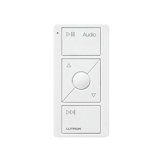 Control Pico inalámbrico para audio con Sonos: reproducir, pausar, volumen y favoritos; requiere hub Caseta Wireless, RA2 Select, RadioRA 3 o
