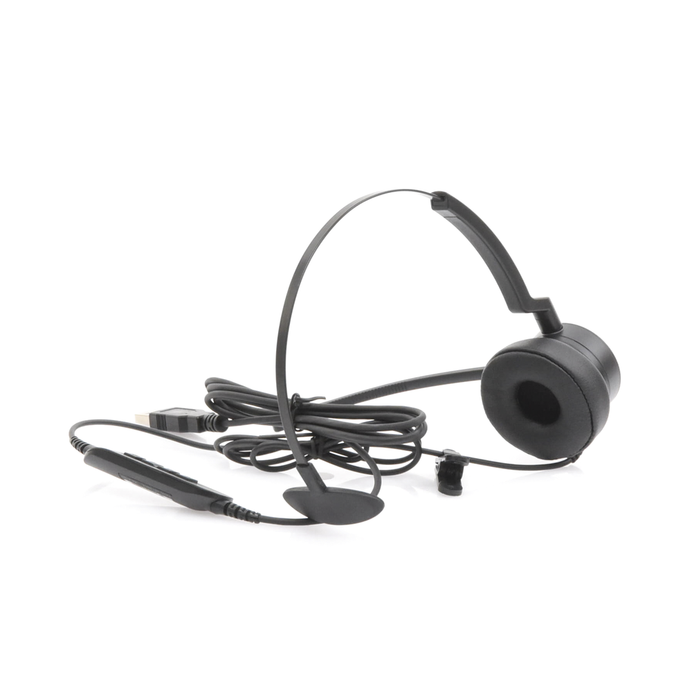 Audífonos USB de Diadema MONO con Audio HD / Micrófono con Cancelación de Ruido / Calidad para uso en Oficina