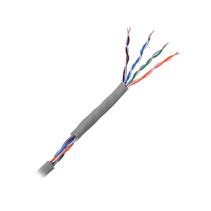 Cable Cat5e de Alto Rendimiento, con Certificaciones ETL, UL, Color Gris, de 100 Metros (328 Pies) para Aplicaciones en CCTV, Redes de Datos. Uso