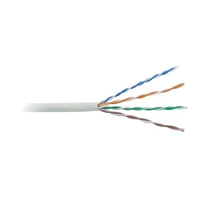 Cable Cat5e de Alto Rendimiento Certificaciones ETL, UL, de 152.5 Metros (500 Pies) de Color Blanco, para Aplicaciones en Video Vigilancia, Redes de