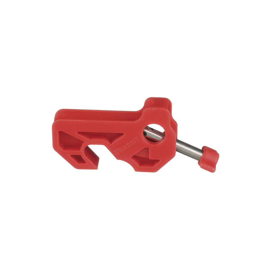 Bloqueador de Interruptor Termomagnético LOTO, tipo Riel DIN o Mini Interruptor. Color rojo