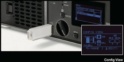 Amplificador de audio Clase D | 800 W x 2 a 8&Omega; | 1050 W x 2 a 4&Omega;. | Baja Impedancia | Procesamiento Inteligente