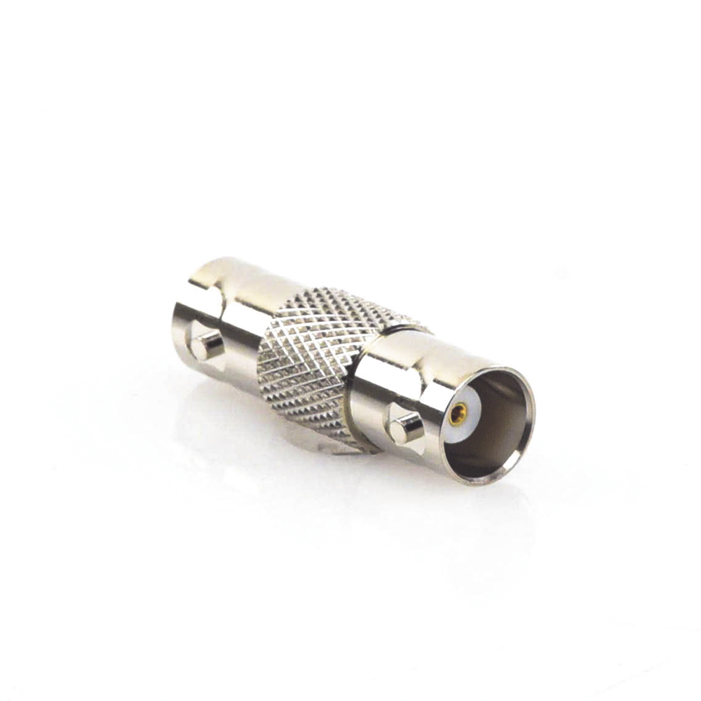 Adaptador Tipo Barril para 50 Ohm de Conectores BNC Hembra a BNC Hembra, Niquel/Oro/Polipropileno