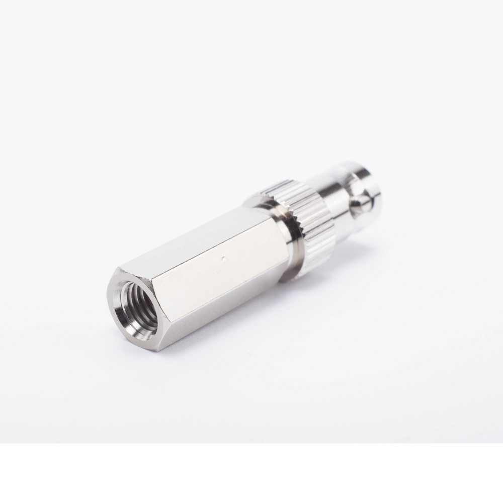 Conector BNC Hembra en 75 Ohm, Tipo Roscable para cable Coaxial RG-59/U, Níquel/ Plata/ Delrin