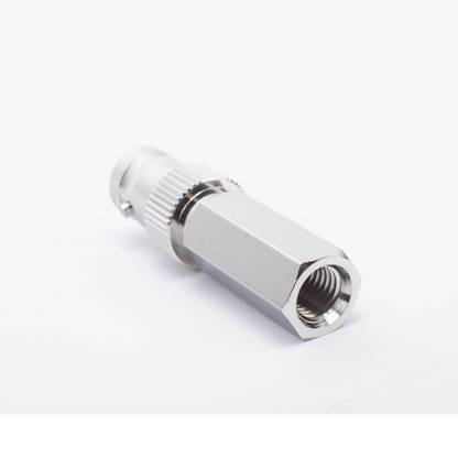 Conector BNC Hembra en 75 Ohm, Tipo Roscable para cable Coaxial RG-59/U, Níquel/ Plata/ Delrin