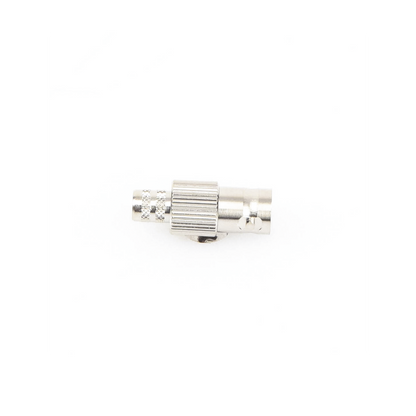 Conector BNC Hembra de 75 Ohm, Anillo Plegable para Cable RG-6/U, Níquel/ Oro/ Teflón