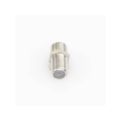 Adaptador Barril para 75 Ohm, de Conector F Hembra a F Hembra, Níquel/ Estaño/ Polietileno