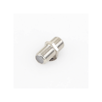 Adaptador Barril para 75 Ohm, de Conector F Hembra a F Hembra, Níquel/ Estaño/ Polietileno