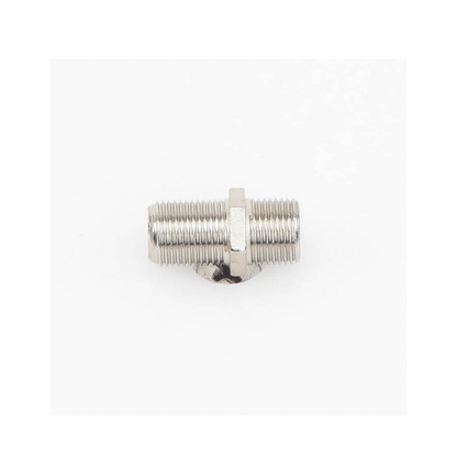 Adaptador Barril para 75 Ohm, de Conector F Hembra a F Hembra, Níquel/ Estaño/ Polietileno