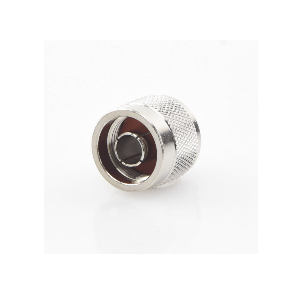 Conector N Macho Coaxial de Anillo Plegable para Cable RG-142/U, Niquel/ Oro/ Teflón