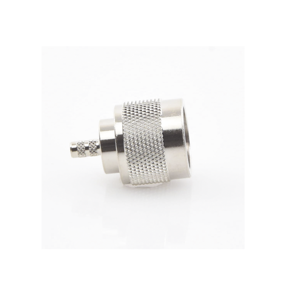 Conector N Macho Coaxial de Anillo Plegable para Cable RG-142/U, Niquel/ Oro/ Teflón