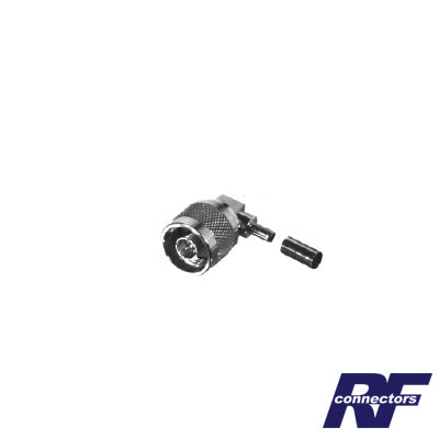 Conector N Macho en A/R de Anillo Plegable para Cables LP-195, LP-142, RG-58/U, RG-142/U, Niquel/ Oro/ Teflón