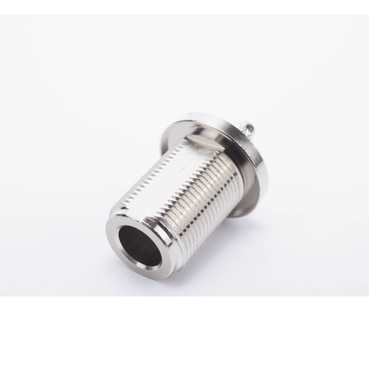 Conector N Hembra Hermético, montaje Frontal para panel en 2D Plano