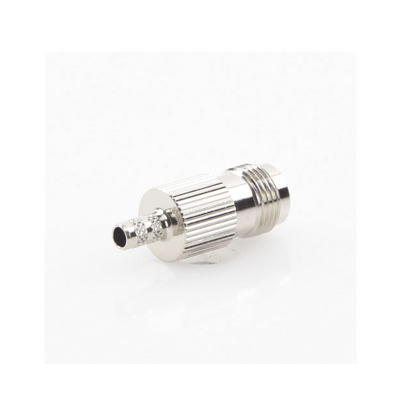 Conector TNC Hembra de Anillo Plegable para Cables RG-58/U, RG-142/U, Niquel /Oro /Delrin