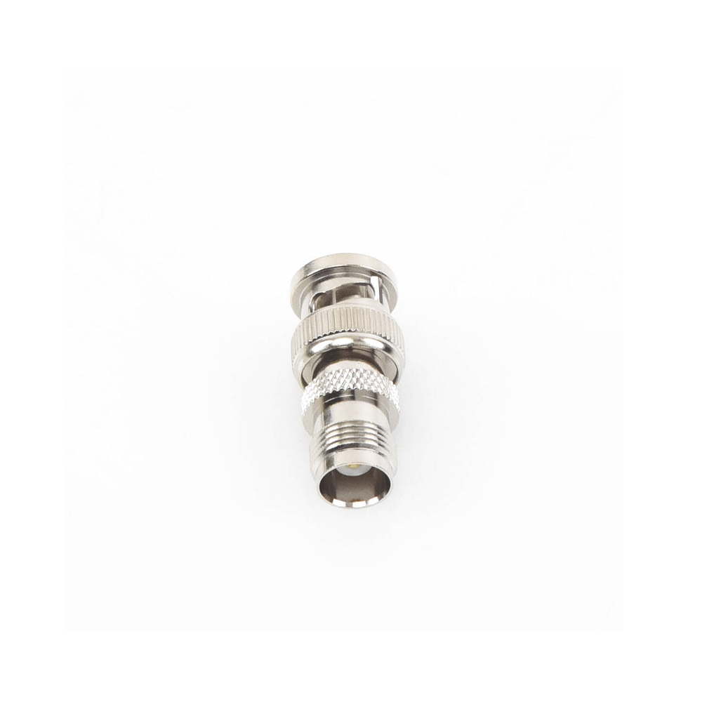 Adaptador en Línea de Conector TNC Hembra a BNC Macho, Níquel/ Oro/ Teflón