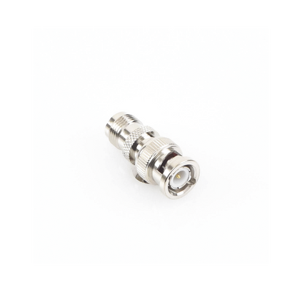 Adaptador en Línea de Conector TNC Hembra a BNC Macho, Níquel/ Oro/ Teflón