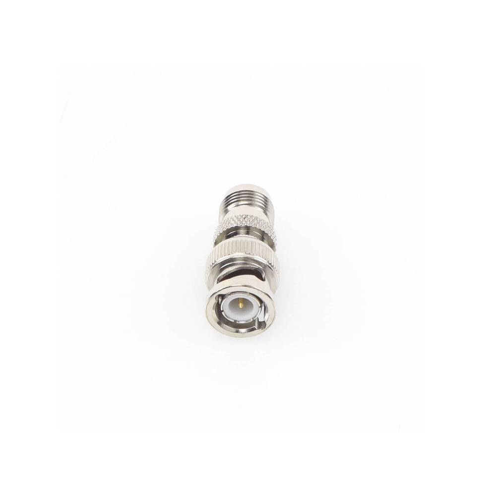 Adaptador en Línea de Conector TNC Hembra a BNC Macho, Níquel/ Oro/ Teflón