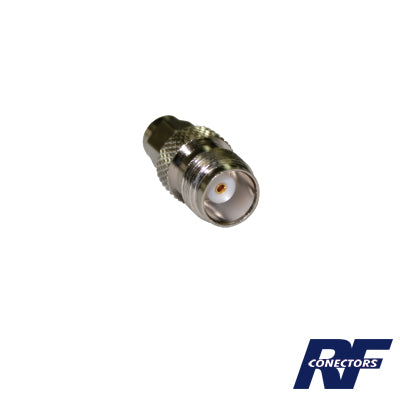 Adaptador en Línea de Conector TNC Hembra a SMA Macho, Níquel/ Oro/ Teflón