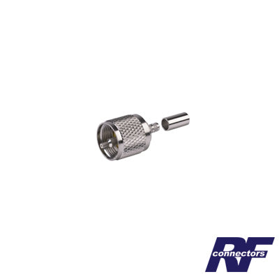 Conector UHF Macho (PL-259) de Anillo Plegable para Ensamblar en Cables RG-58/U, RG-142/U