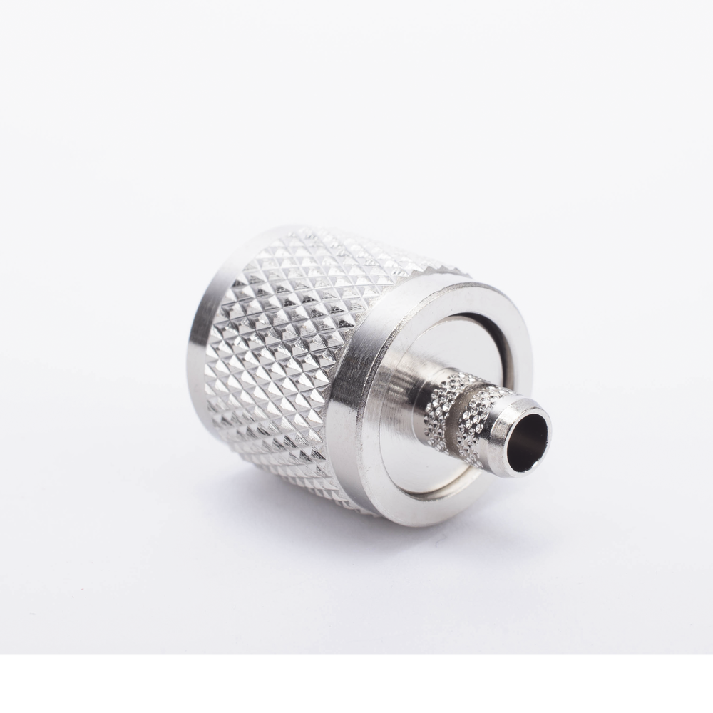 Conector UHF Macho (PL-259) de Anillo Plegable para Cable Coaxial RG-8/X, 9258, LMR-240, Níquel/ Plata/ Baquelita