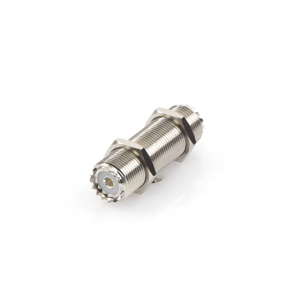 Adaptador Pasamuros de Doble UHF Hembra (SO-239), Montaje para Panel con Rosca Estándar