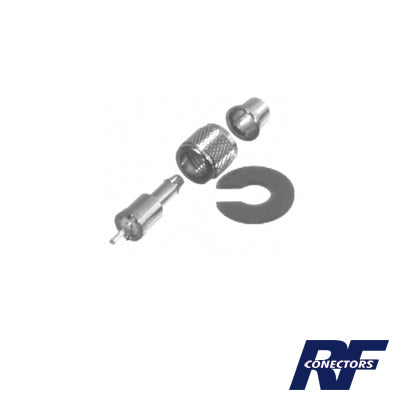 Conector Mini UHF Macho para cables RG-58/U, RG-142/U, Níquel/ Plata/ Teflón
