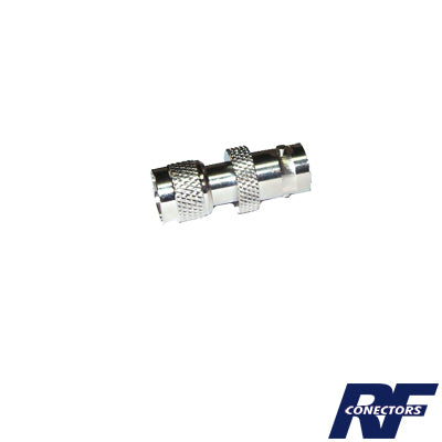 Adaptador en Línea, de Conector Mini UHF Macho a BNC Hembra, Níquel/ Oro/ Teflón