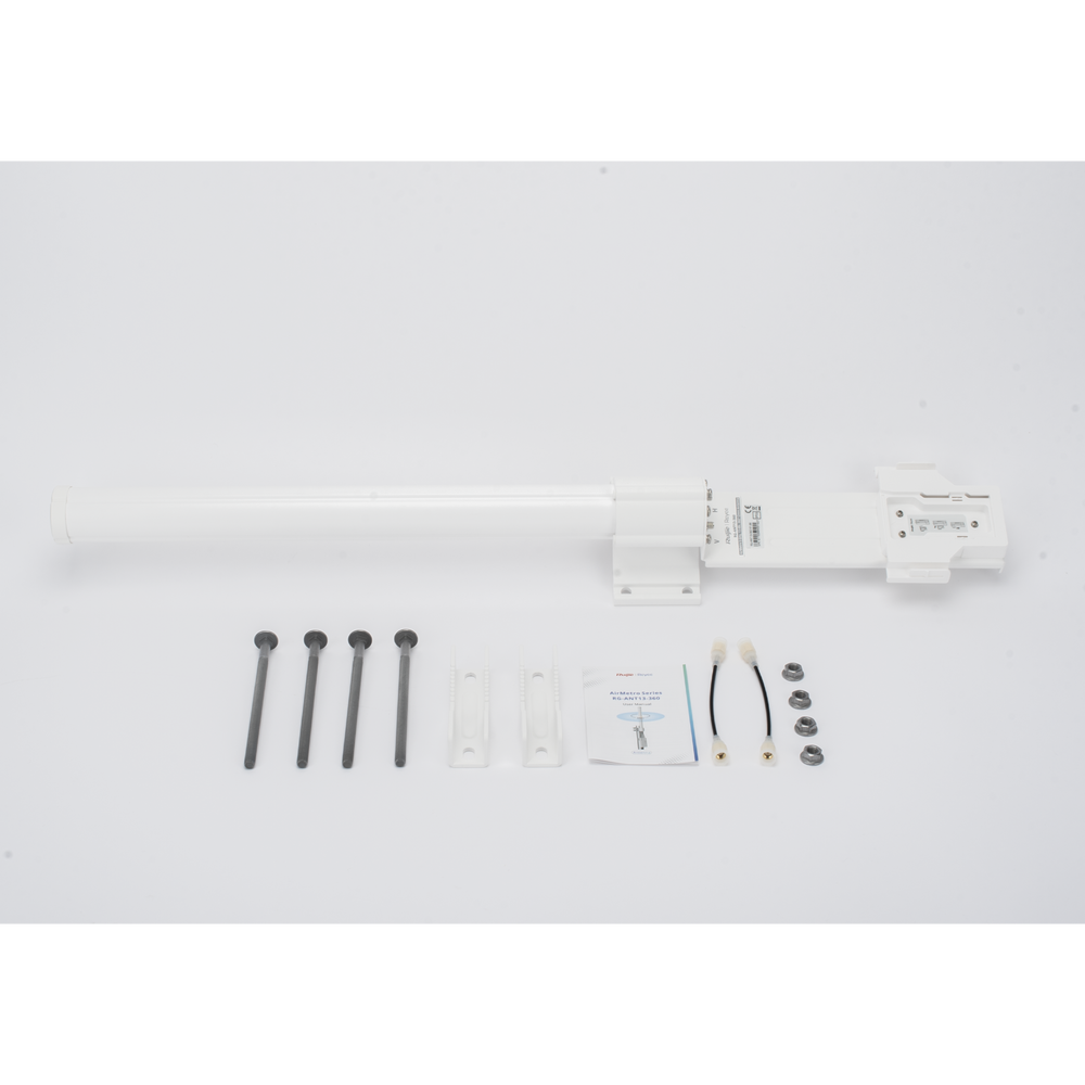 Antena Omnidireccional de 360° AirMetro con 13 dBi en Banda 5Ghz (5150-5850 Mhz) Slant 90° Compatibilidad Multi-Marca para enlaces Multipunto