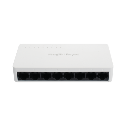Switch no administrable, Visible en la Topología de la Nube, con 8 puertos 10/100 Mbps