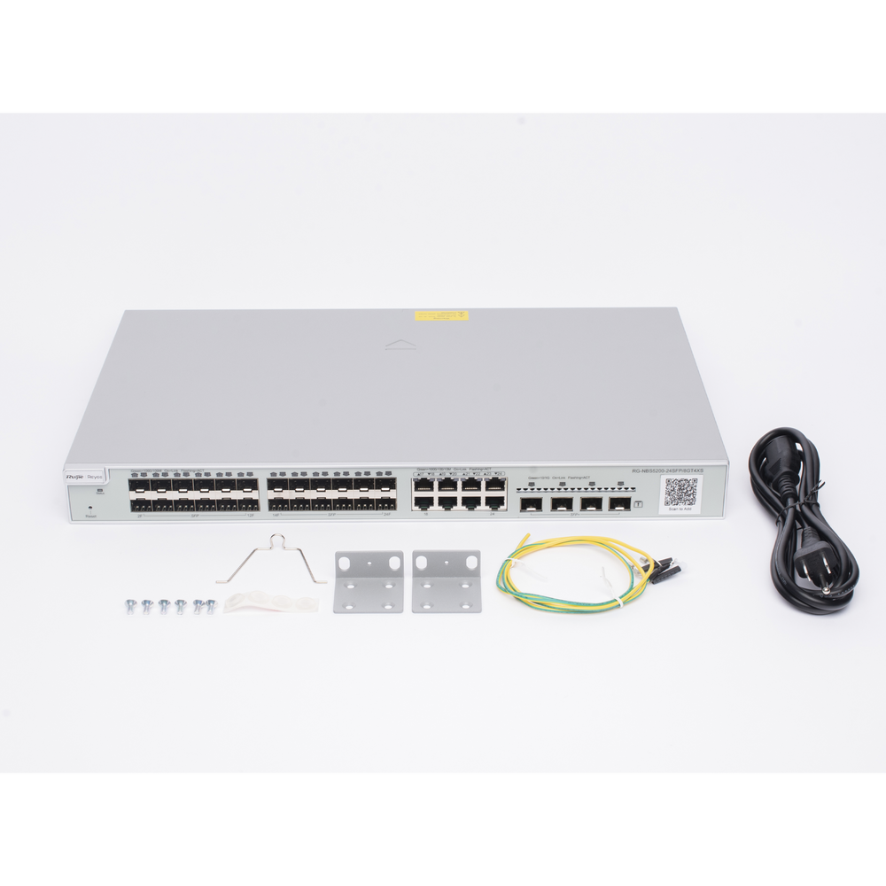 Switch administrable Capa 3, 24 puertos SFP 1G, 8 puertos Ethernet 1G Combo y 4 SFP+ 10G, gestión remota en la nube