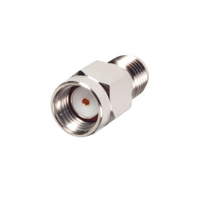 Adaptador en Línea de Conector SMA Macho Inverso a SMA Hembra, Níquel/ Oro/ Teflón