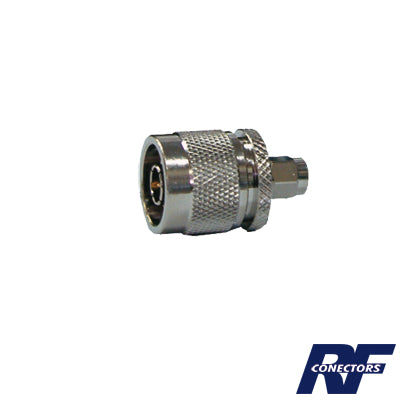 Adaptador en Línea de Conector SMA Macho a N Macho, Níquel/ Oro/ Teflón