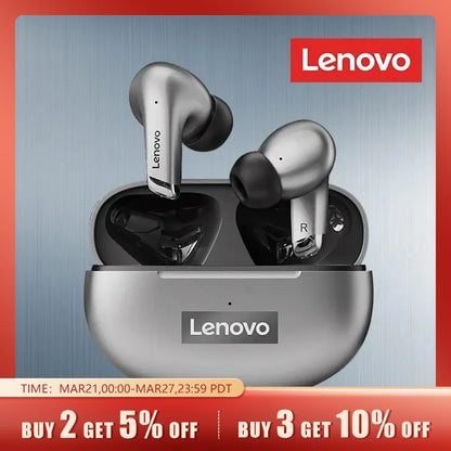 Original Lenovo LP5 Wireless Bluetooth Earbuds HiFi Music Earphones Headphones Sports Waterproof Headset With Mic Earbuds New