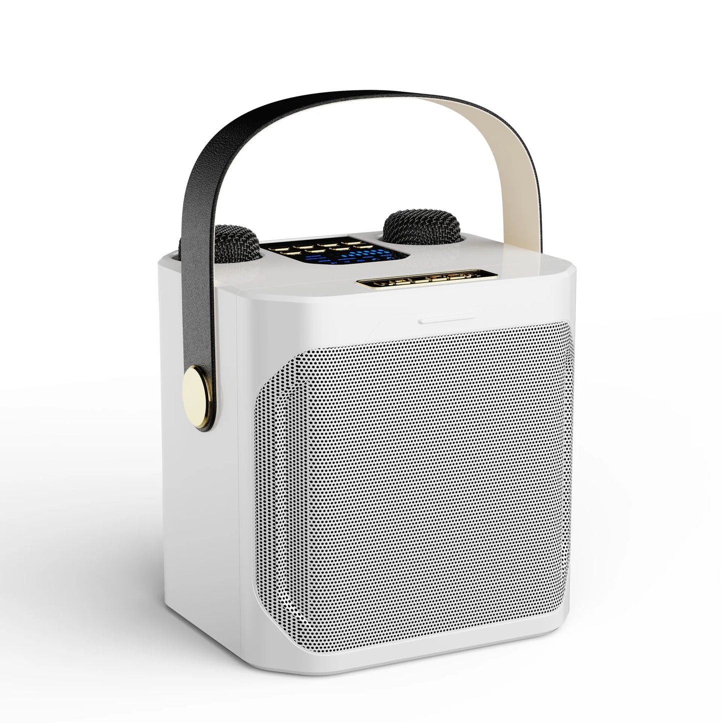 Altavoz Bluetooth de alta potencia para Karaoke, Subwoofer Inalámbrico envolvente estéreo 360 portátil, resistente al agua, con Boombox de micrófono Dual