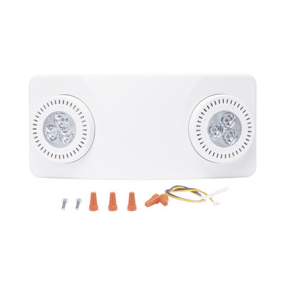 Luz de Emergencia Dual LED / 520 lúmenes / Uso Rudo / Cubierta ABS UL 5VA / Batería 9.6V 3Ah / 90 min Autonomía / Montaje Pared o Techo