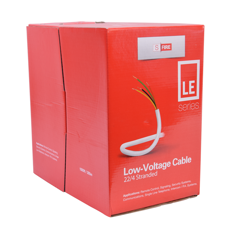 Bobina de 305 m (1000 ft) / Cable para Alarma 4x22 AWG / CCA / Blanco
