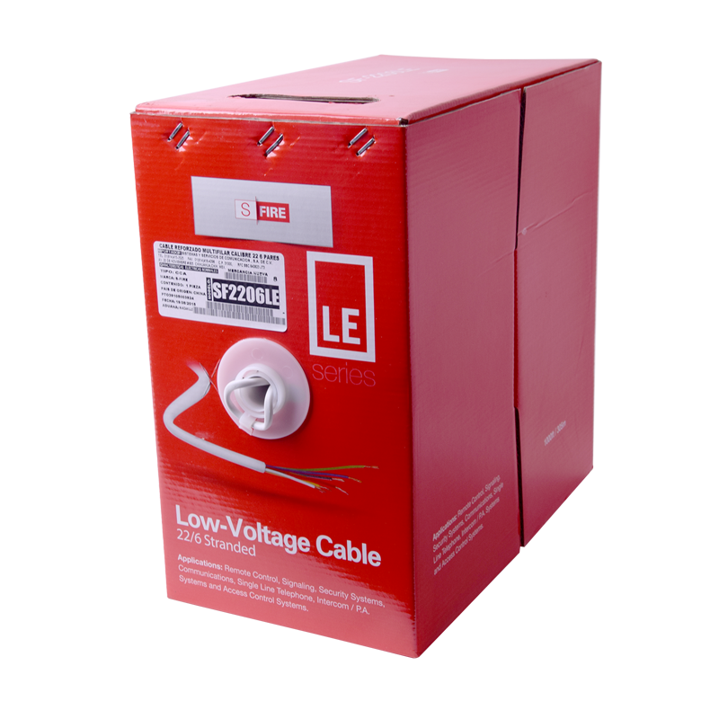 Bobina de 305 m (1000 ft) / Cable para Alarma 6x22 AWG / CCA / Blanco