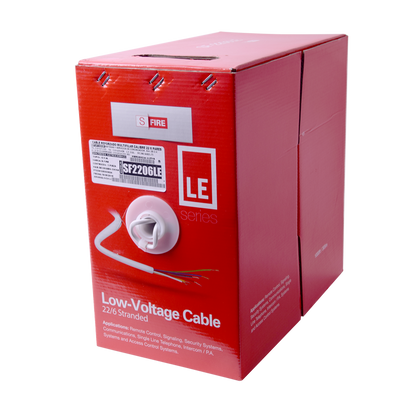 Bobina de 305 m (1000 ft) / Cable para Alarma 6x22 AWG / CCA / Blanco