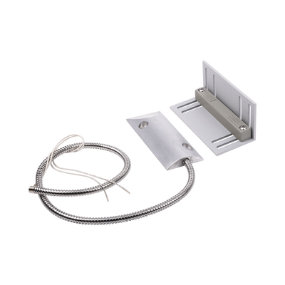 Contacto Magnético para Piso Uso Rudo / GAP 75 mm (3 in) / Cable Blindado 55 cm / Placa de Montaje en L / 12 VCC