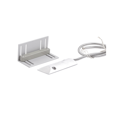 Contacto Magnético para Piso Uso Rudo / GAP 75 mm (3 in) / Cable Blindado 55 cm / Placa de Montaje en L / 12 VCC